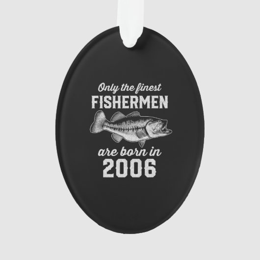 誕生日ギフトフィッシャーマン魚釣り2006 オーナメント (裏面)