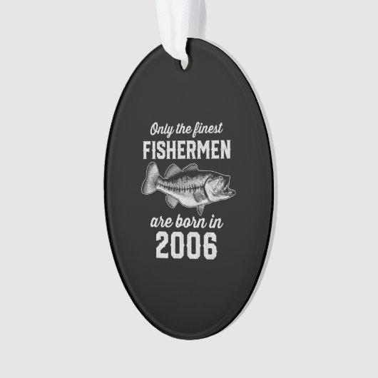誕生日ギフトフィッシャーマン魚釣り2006 オーナメント (正面)