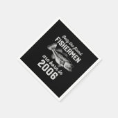 誕生日ギフトフィッシャーマン魚釣り2006 スタンダードカクテルナプキン (角)