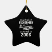 誕生日ギフトフィッシャーマン魚釣り2006 セラミックオーナメント (裏面)