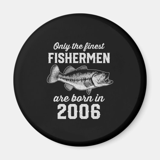 誕生日ギフトフィッシャーマン魚釣り2006 マグネット (正面)
