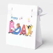 誕生日ギフトボックスとハッピーベアパーティー フェイバーボックス (裏面サイド)