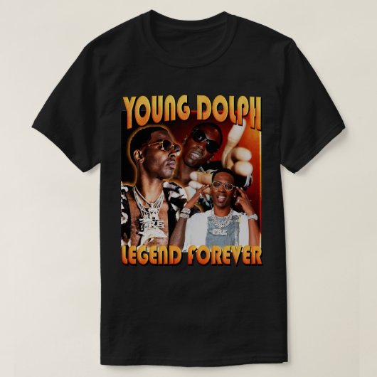 誕生日ギフトヤングDolphブートレッグTヴィンテージセンター Tシャツ (デザイン正面)