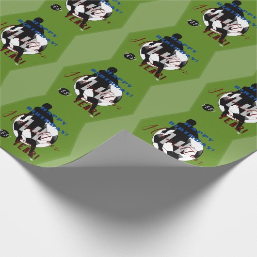 誕生日ギフトラップとサッカーテーマHAMbyWG ラッピングペーパー (角)