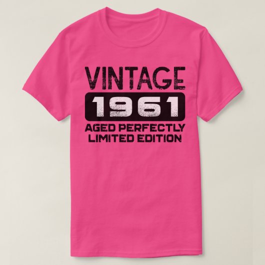 誕生日ギフトヴィンテージ1961完全熟成 Tシャツ (デザイン正面)