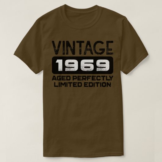 誕生日ギフトヴィンテージ1969完全熟成 Tシャツ (デザイン正面)