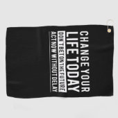 誕生日ギフト今日の人生を変える ゴルフタオル (横)