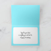 誕生日ギフト付きレッドボウ カード (内部)