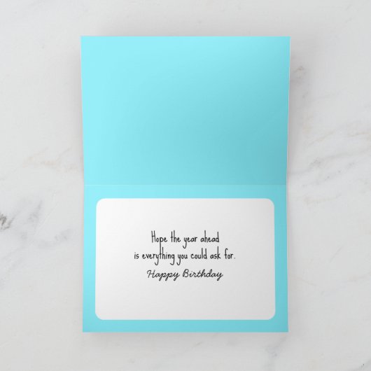 誕生日ギフト付きレッドボウ カード (内部)