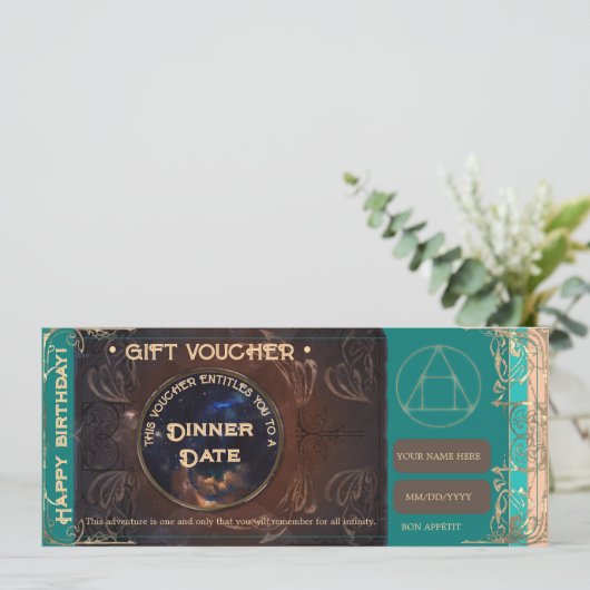 誕生日ギフト伝票証明書 (スタンド正面)