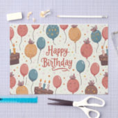 誕生日ギフト包装ティッシュペーパー 薄葉紙 (クラフト)