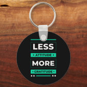 誕生日ギフト少ない態度より感謝 キーホルダー (正面)