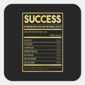 誕生日ギフト成功の栄養事実 スクエアシール (正面)