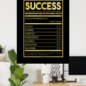 誕生日ギフト成功の栄養事実 ポスター (ホームオフィス)