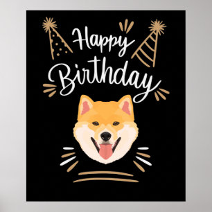 誕生日ギフト柴犬 ポスター