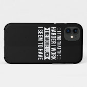 誕生日ギフト私は働くのが難しいと見つける Case-Mate iPhoneケース (裏面(横))