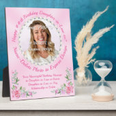 誕生日ギフト義理の娘、写真プラーク フォトプラーク (側面)