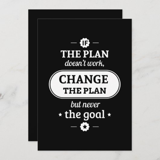 誕生日ギフト計画を変更するが、ゴール 招待状 (正面/裏面)