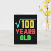 誕生日ギフト100 10歳の平方根 カード (黄色い花)