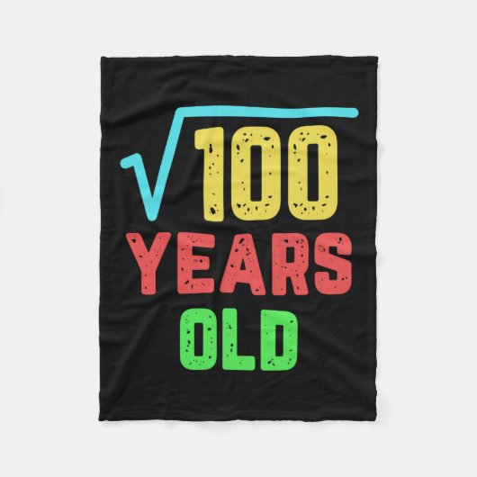 誕生日ギフト100 10歳の平方根 フリースブランケット (正面)
