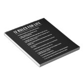 誕生日ギフト12生命のための規則 ノートパッド (アングル)