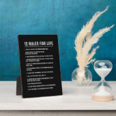 誕生日ギフト12生命のための規則 フォトプラーク (側面)