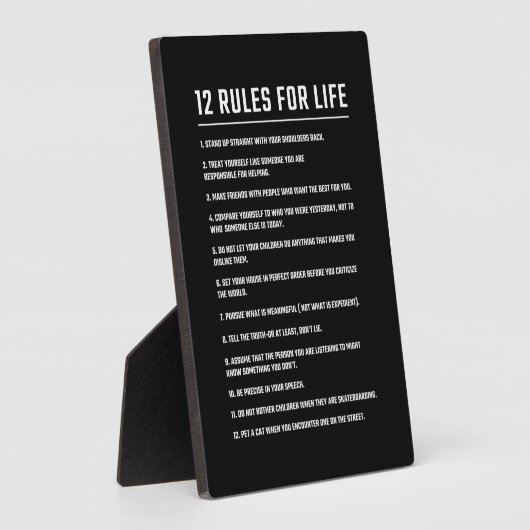 誕生日ギフト12生命のための規則 フォトプラーク (側面)