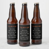誕生日ギフト6イマンピラーズ ビールラベル (ボトル)