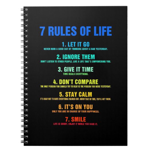誕生日ギフト7の生活規則 ノートブック (正面)