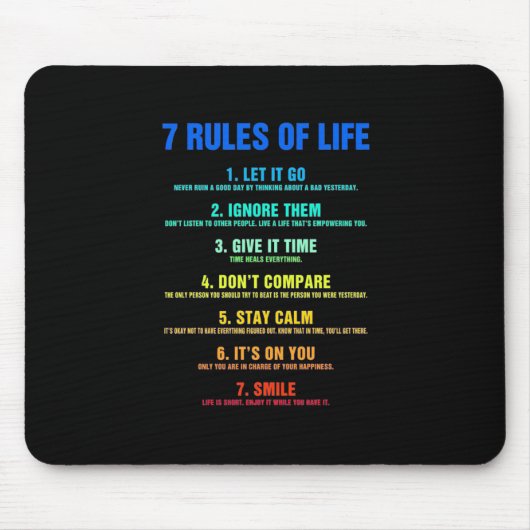 誕生日ギフト7の生活規則 マウスパッド (正面)