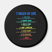 誕生日ギフト7の生活規則 マグネット (正面)