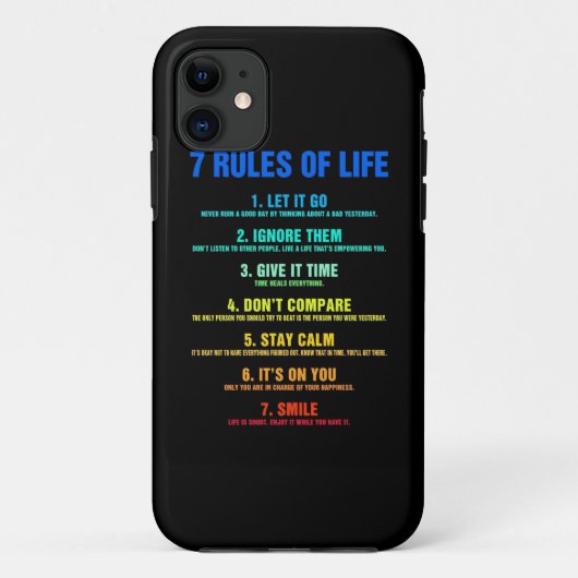 誕生日ギフト7の生活規則 Case-Mate iPhoneケース (裏面)