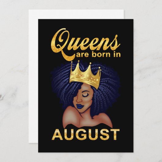 誕生日ギフト |クイーンが生まれ入っていま威厳があるす シーズンカード (正面/裏面)