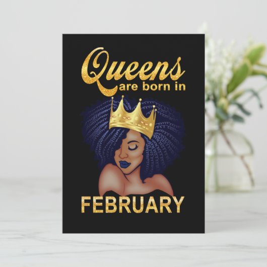 誕生日ギフト |クイーンズが2生まれ月に到着 シーズンカード (スタンド正面)