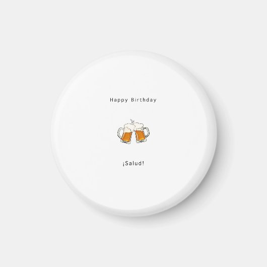 誕生日ギフト スペイン語 誕生日マグネット Salud マグネット (正面)
