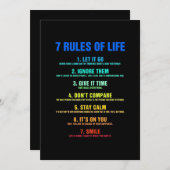 誕生日ギフト 人生7つのルール 招待状 (正面/裏面)