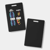 誕生日ギフト |先生生物学者DNA及びRNA バッジ (正面＆裏面)