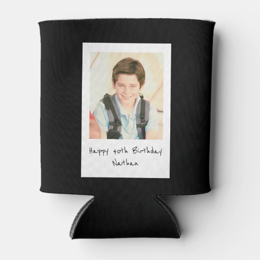 誕生日ギフト（写真付き） 缶クーラー (正面)