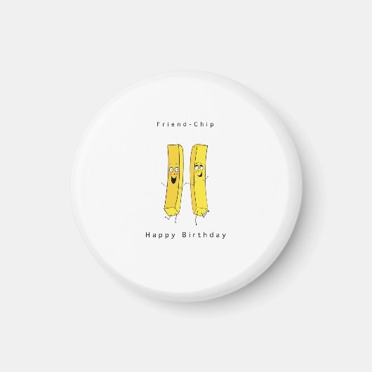 誕生日ギフト、友情のプレゼント。お誕生日おめでとう マグネット (正面)