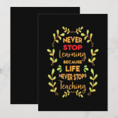 誕生日ギフト 学び続けること 招待状 (正面/裏面)