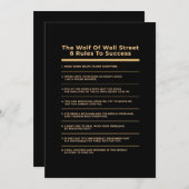 誕生日ギフト 成功への6つのルール 招待状 (正面/裏面)