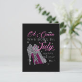 誕生日ギフト | 7月に女王が生まれた サンキューカード (スタンド正面)