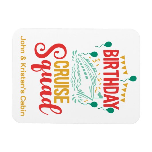 誕生日クおもしろいルーズグパーソナライズされたループ マグネット (横)