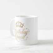 誕生日クイーンクールトレンドギフトマグ コーヒーマグカップ (正面左)