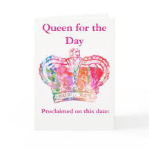 誕生日クイーンノートカード