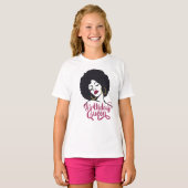 誕生日クイーンハッピーバースデーパーティー Tシャツ (正面フル)