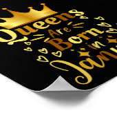 誕生日クイーン生まれは1月 ポスター (角)