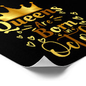 誕生日クイーン生まれは10月 ポスター (角)