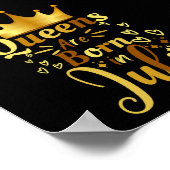 誕生日クイーン生まれは7月 ポスター (角)