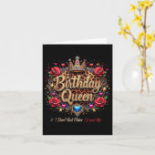 誕生日クイーン私は歳を取得しない私は可愛い誕生 カード (黄色い花)